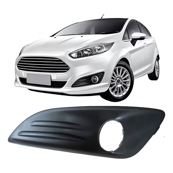 Grade Milha New Fiesta Dianteiro Esquerda Com Furo 2014 2018