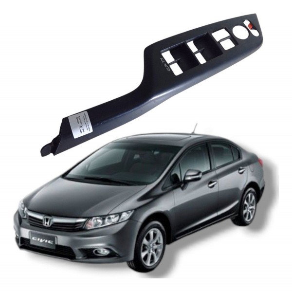 Moldura Vidro Elétrico Dianteiro Esquerdo Civic 2012 2016