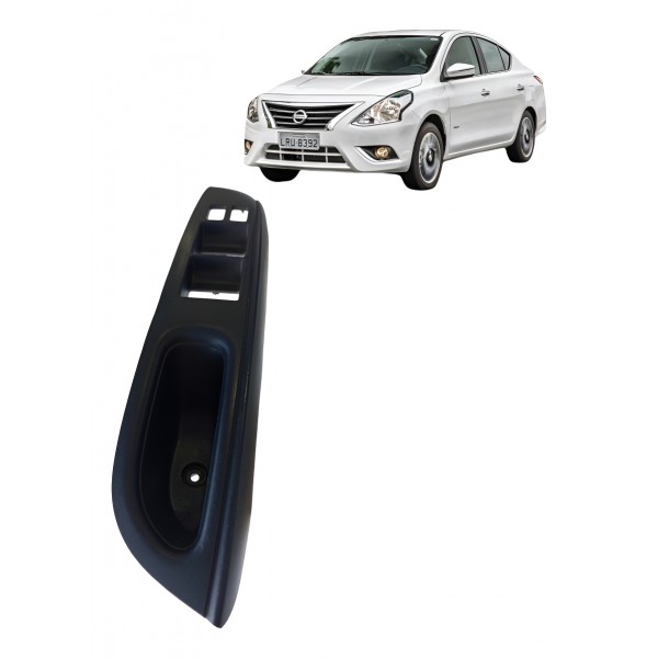 Moldura Botão Vidro Diant Esquerdo Nissan Versa 2012 2019