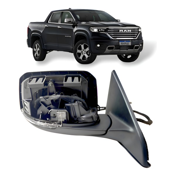 Retrovisor Direito Ram Rampage 2024 2025 Novo Sem Capa