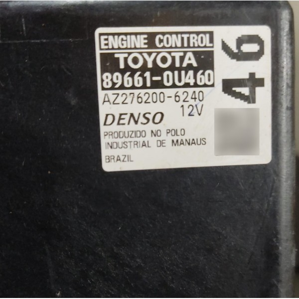 Módulo Injeção Toyota Etios 2018 Automatico 896610u460