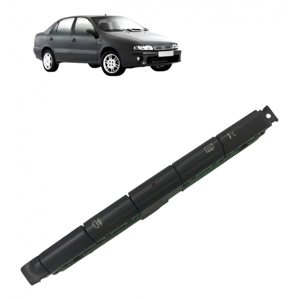 Régua Botão Milha Desembaçador Fiat Brava Marea 1997 2003